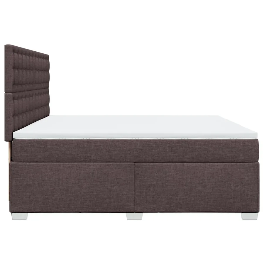 Sommier à lattes de lit avec matelas Marron foncé 200x200 cm - 9