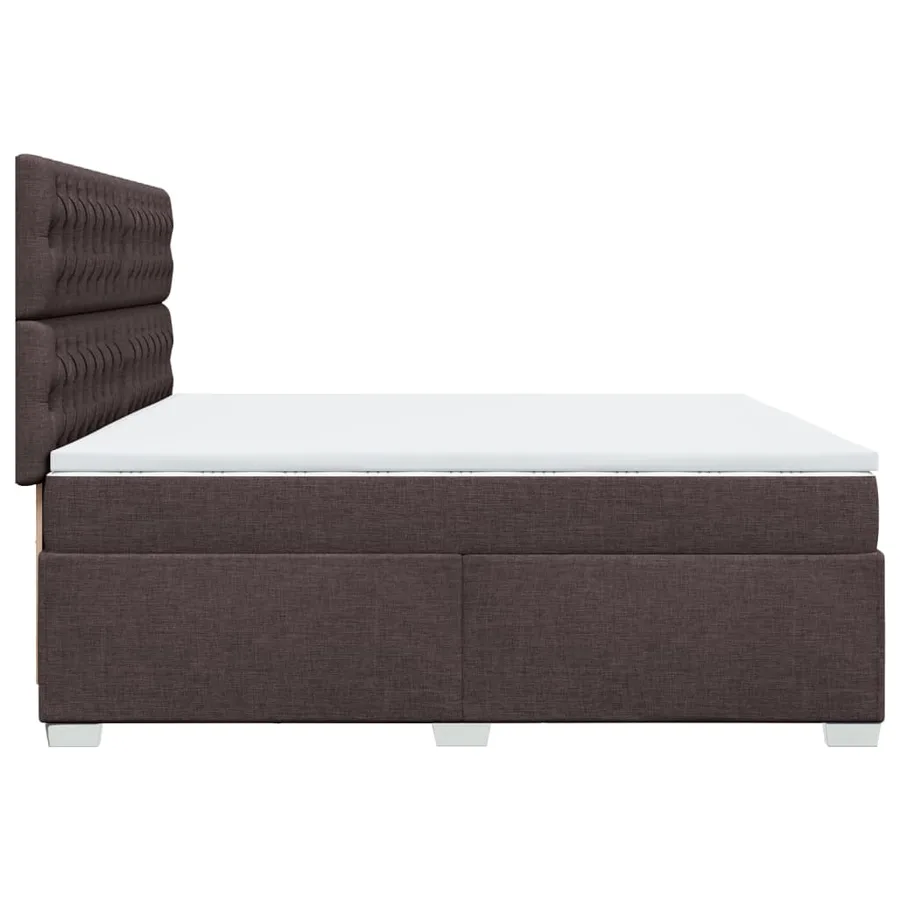 Sommier à lattes de lit avec matelas Marron foncé 200x200 cm - 11