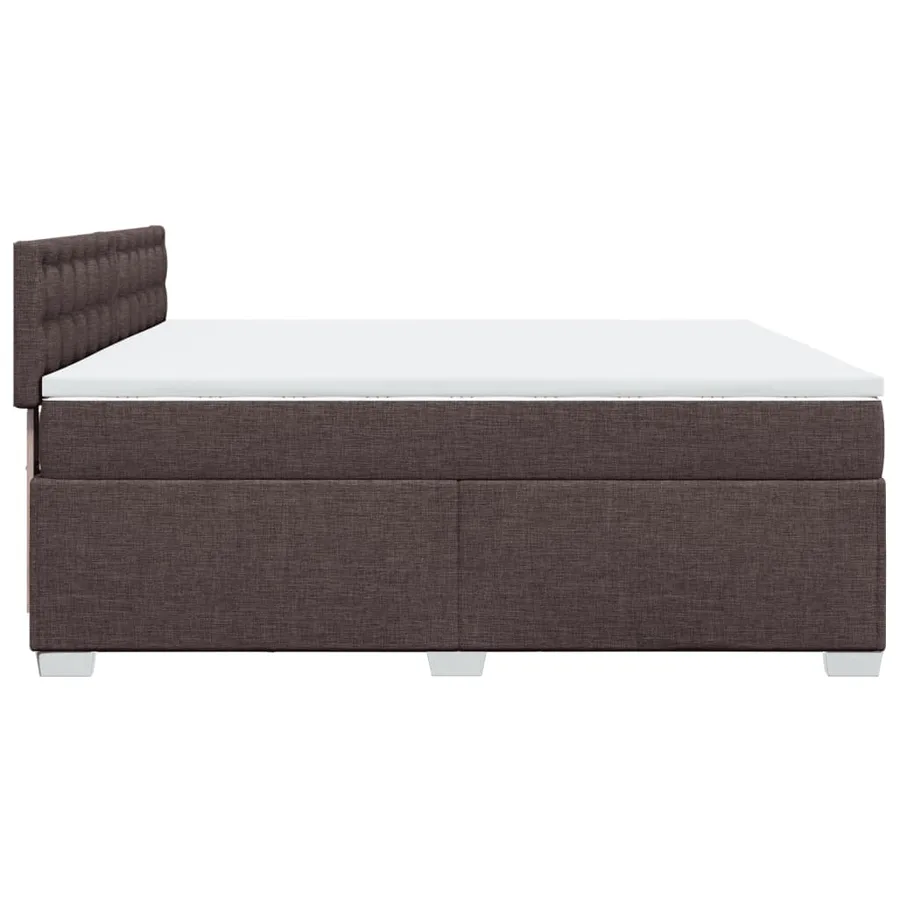 Sommier à lattes de lit avec matelas Marron foncé 200x200 cm - 11