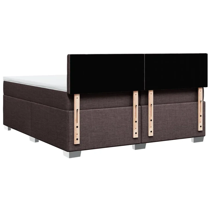 Sommier à lattes de lit avec matelas Marron foncé 200x200 cm - 12