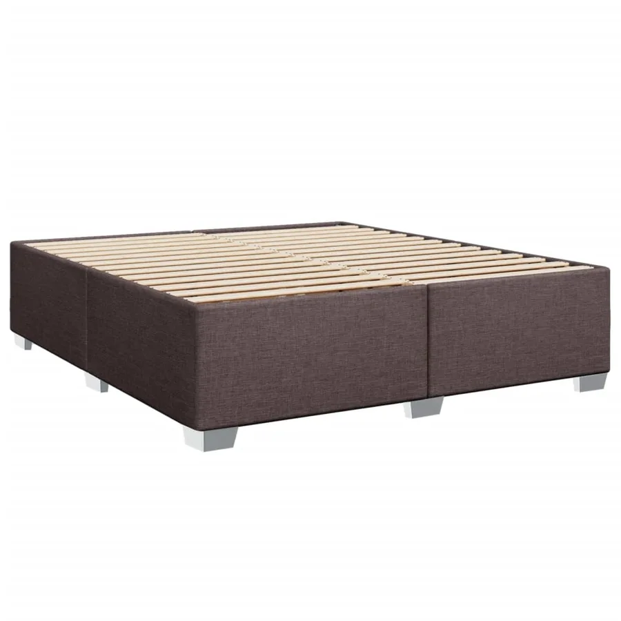 Sommier à lattes de lit avec matelas Marron foncé 200x200 cm - 8