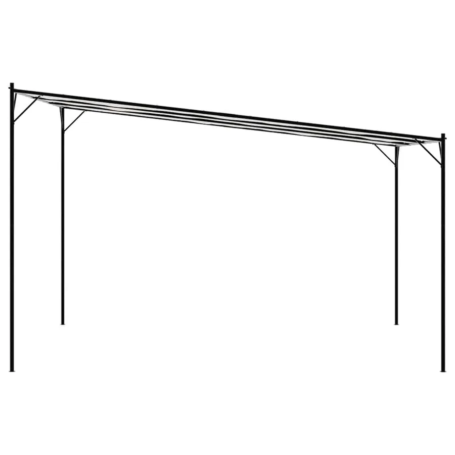 Belvédère blanc 4x4 m 180 g/m² tissu et acier - 5