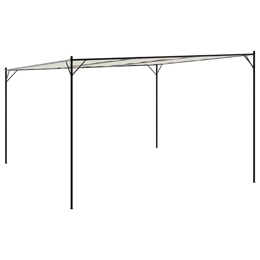 Belvédère blanc 4x4 m 180 g/m² tissu et acier - 6