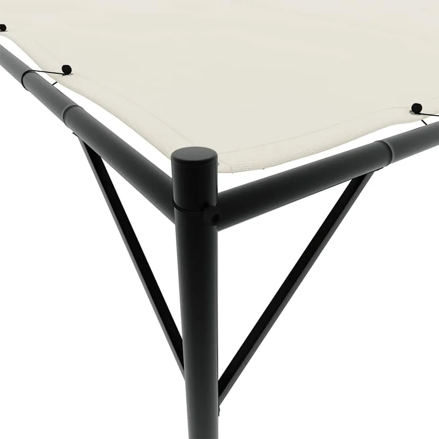 Belvédère blanc 4x4 m 180 g/m² tissu et acier - 7