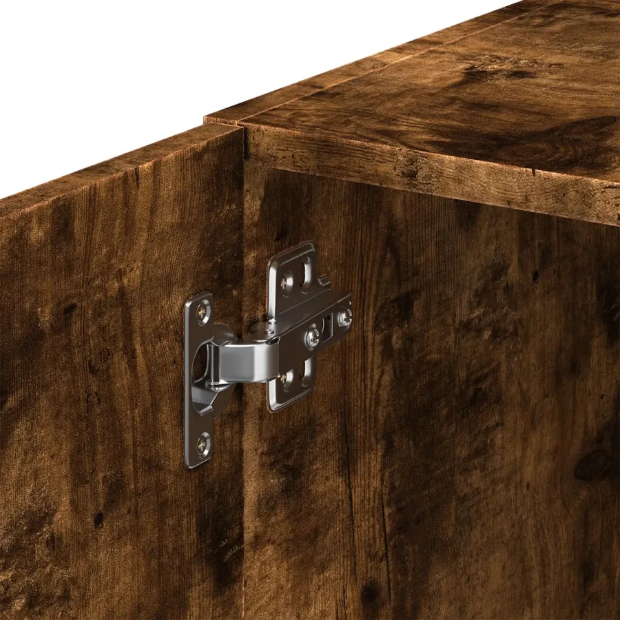 Armoire de rangement mince chêne fumé 40x42,5x225 cm - 10