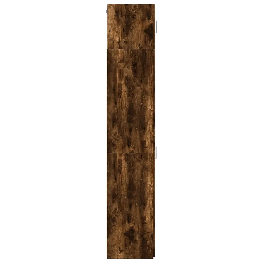 Armoire de rangement mince chêne fumé 40x42,5x225 cm - 7