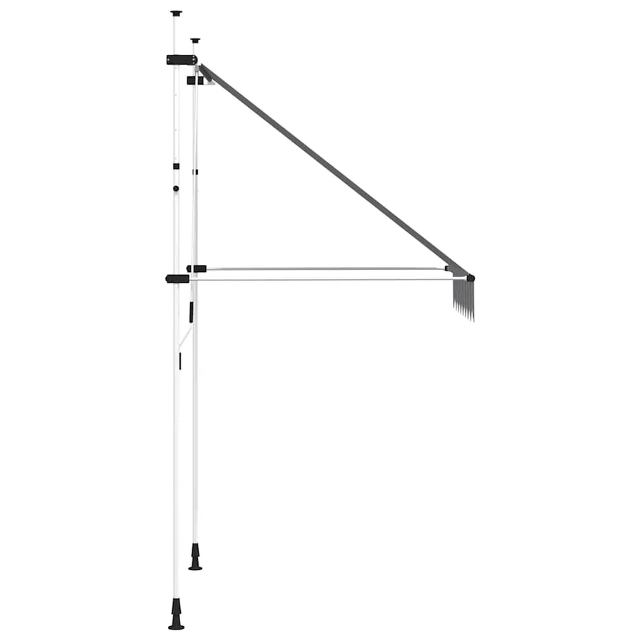 Auvent rétractable manuel 150 cm Rayures bleues et blanches - 4