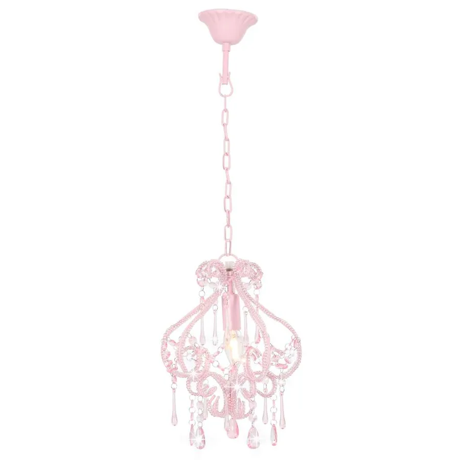 Plafonnier avec perles Rose Rond E14 - 3