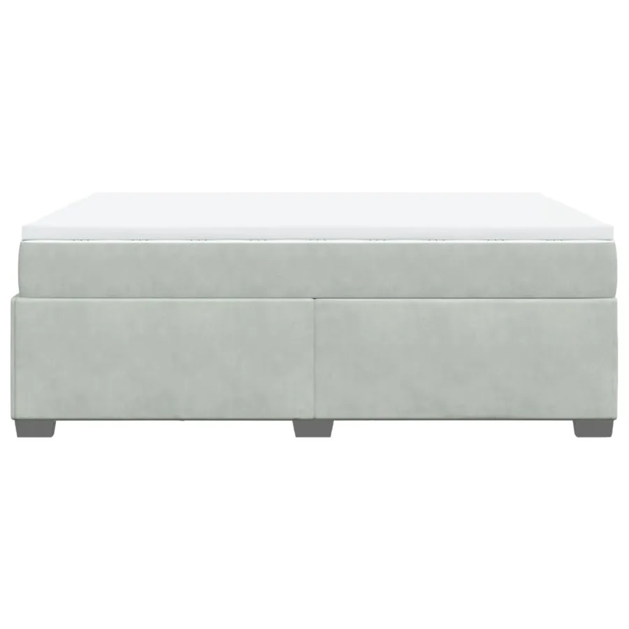 Sommier à lattes de lit et matelas Gris clair 140x200cm Velours - 8
