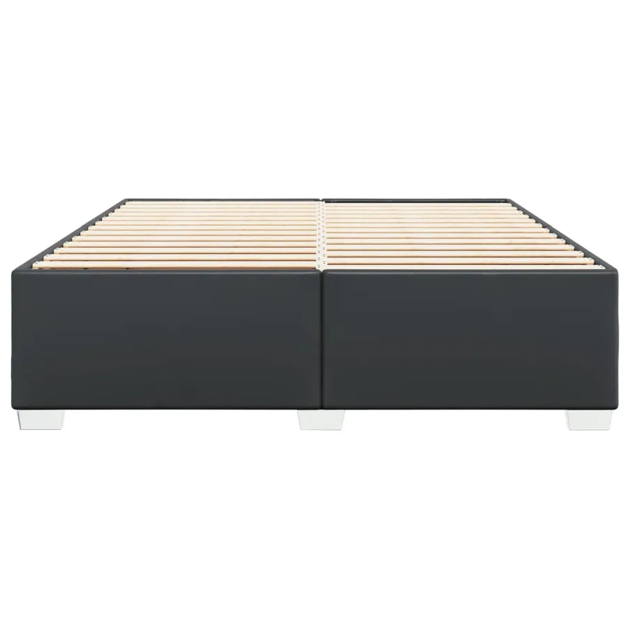 Cadre de lit sans matelas noir 200x200 cm similicuir - 4