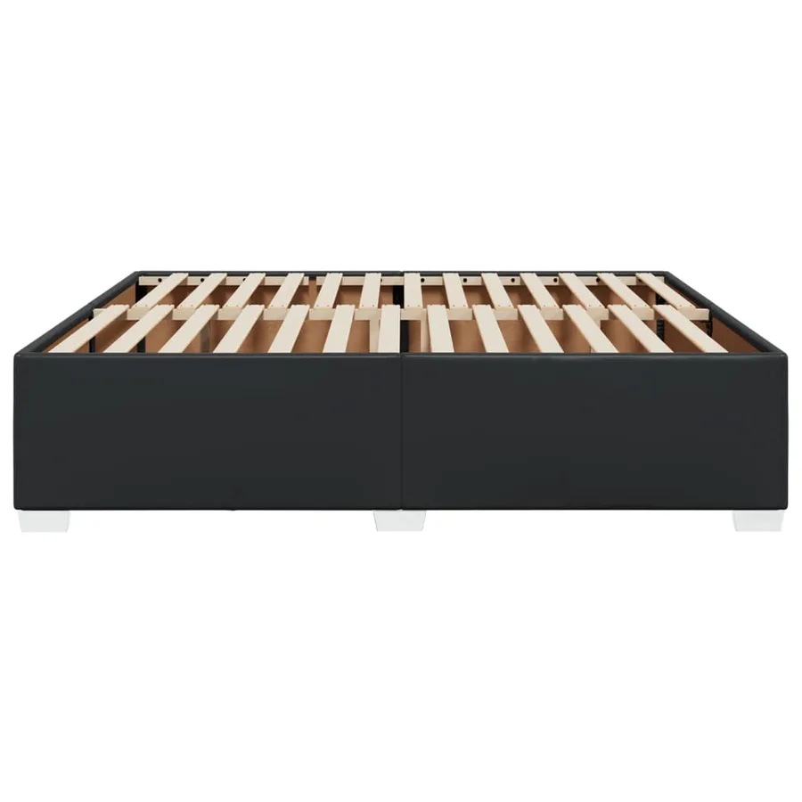 Cadre de lit sans matelas noir 200x200 cm similicuir - 5