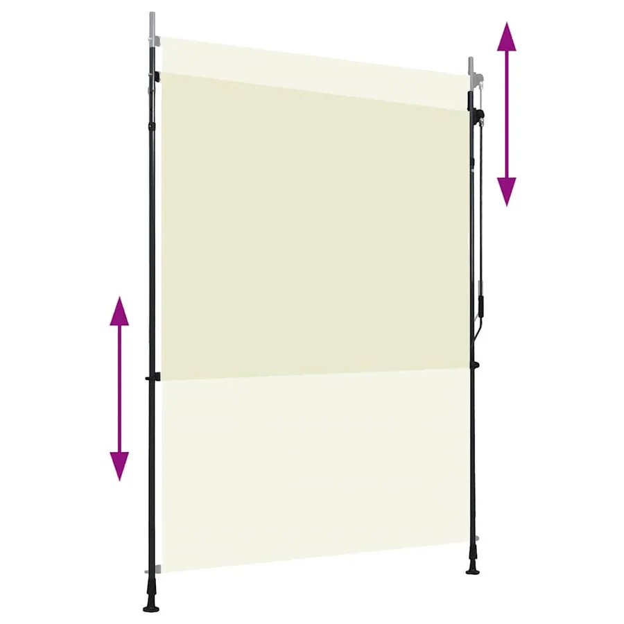 Store roulant d'extérieur 150 x 270 cm Crème - 3