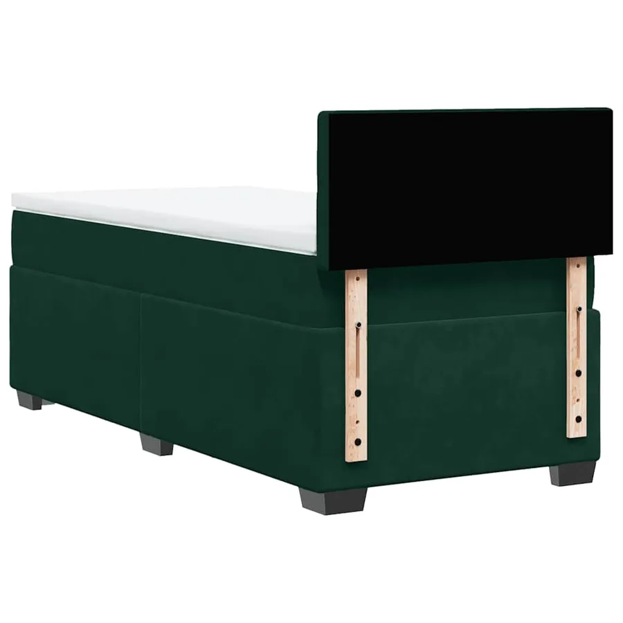 Sommier à lattes de lit et matelas Vert foncé 80x200 cm Velours - 8