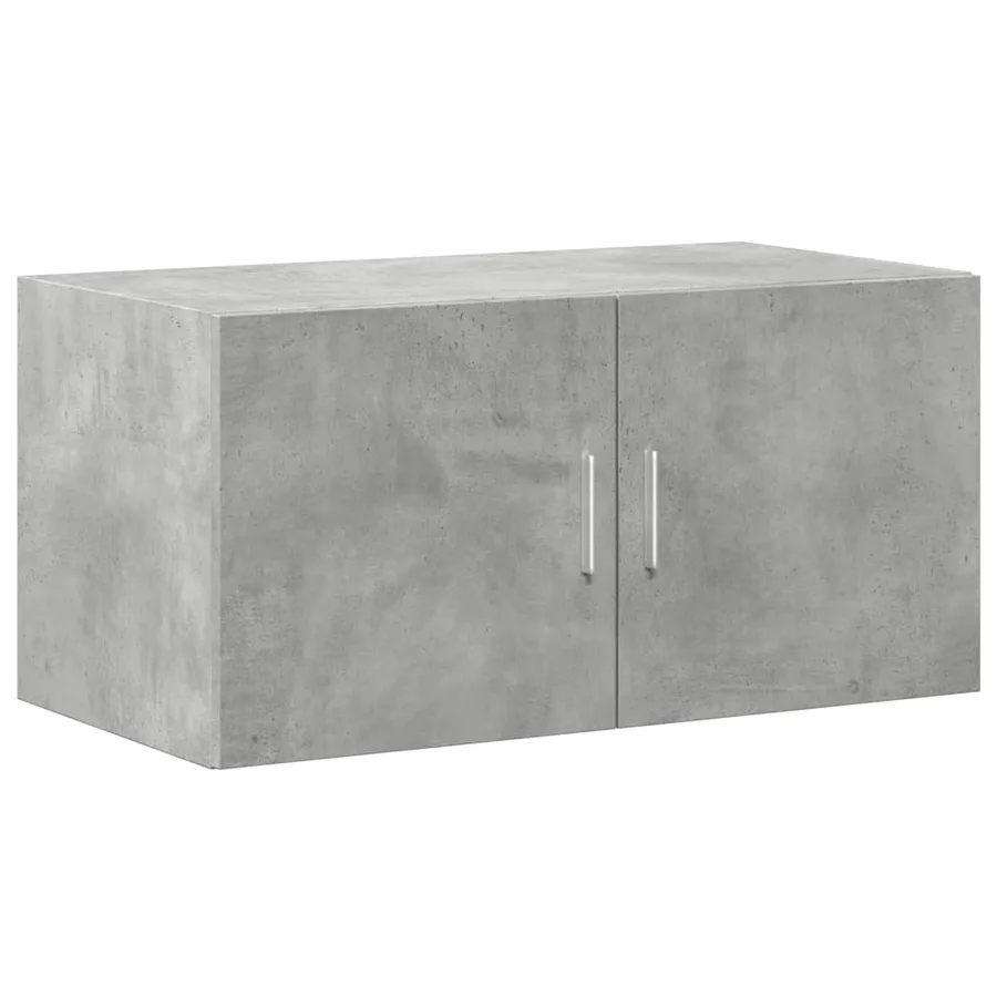 Armoire de rangement gris béton 80x42,5x225cm bois d'ingénierie - 5