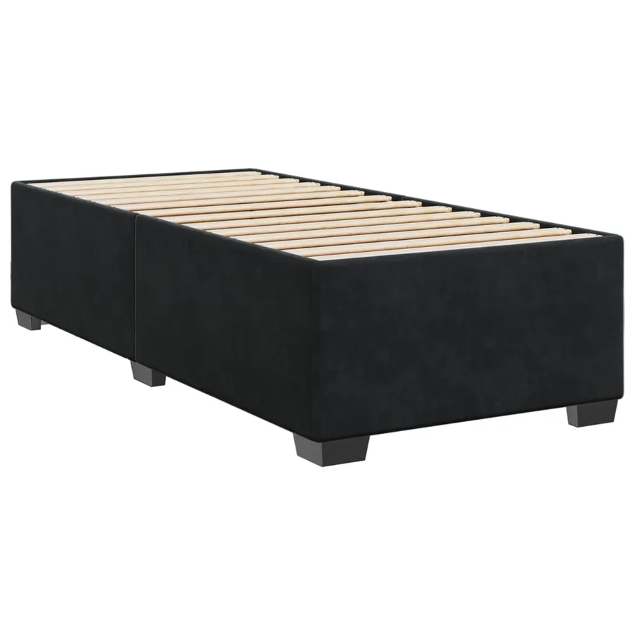 Cadre de lit sans matelas noir 90x190 cm velours - 6