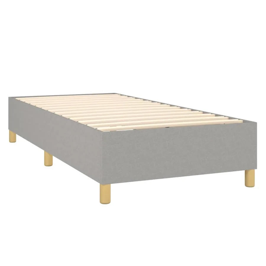 Sommier à lattes de lit avec matelas Gris clair 100x200cm Tissu - 4