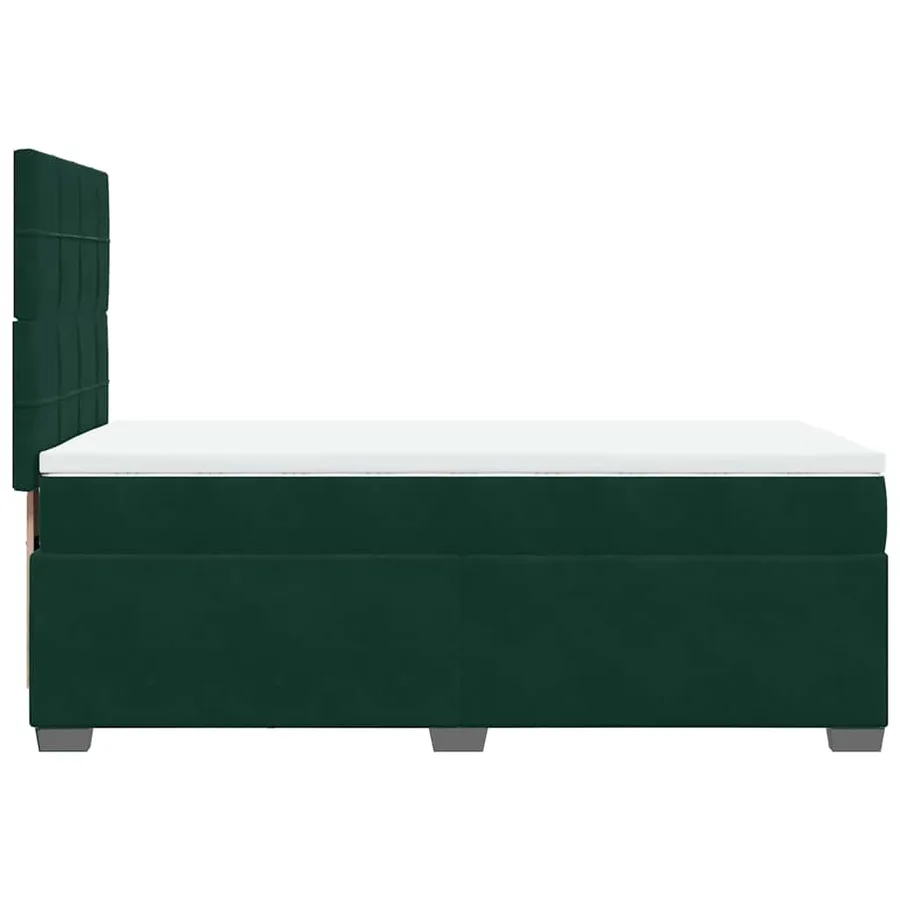 Sommier à lattes de lit et matelas Vert foncé 80x200 cm Velours - 13