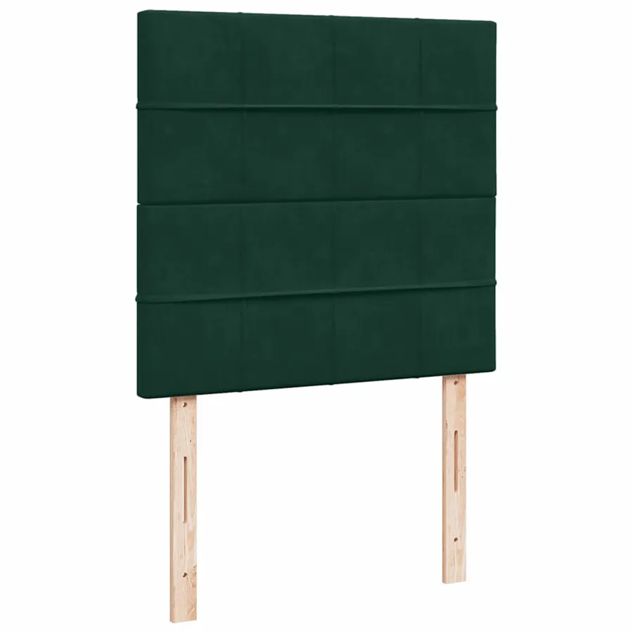 Sommier à lattes de lit et matelas Vert foncé 80x200 cm Velours - 8