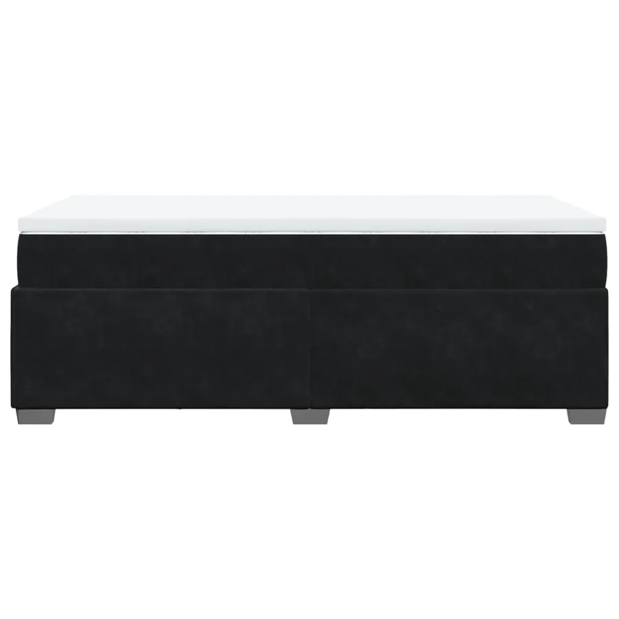 Sommier à lattes de lit avec matelas Noir 90x190 cm Velours - 8