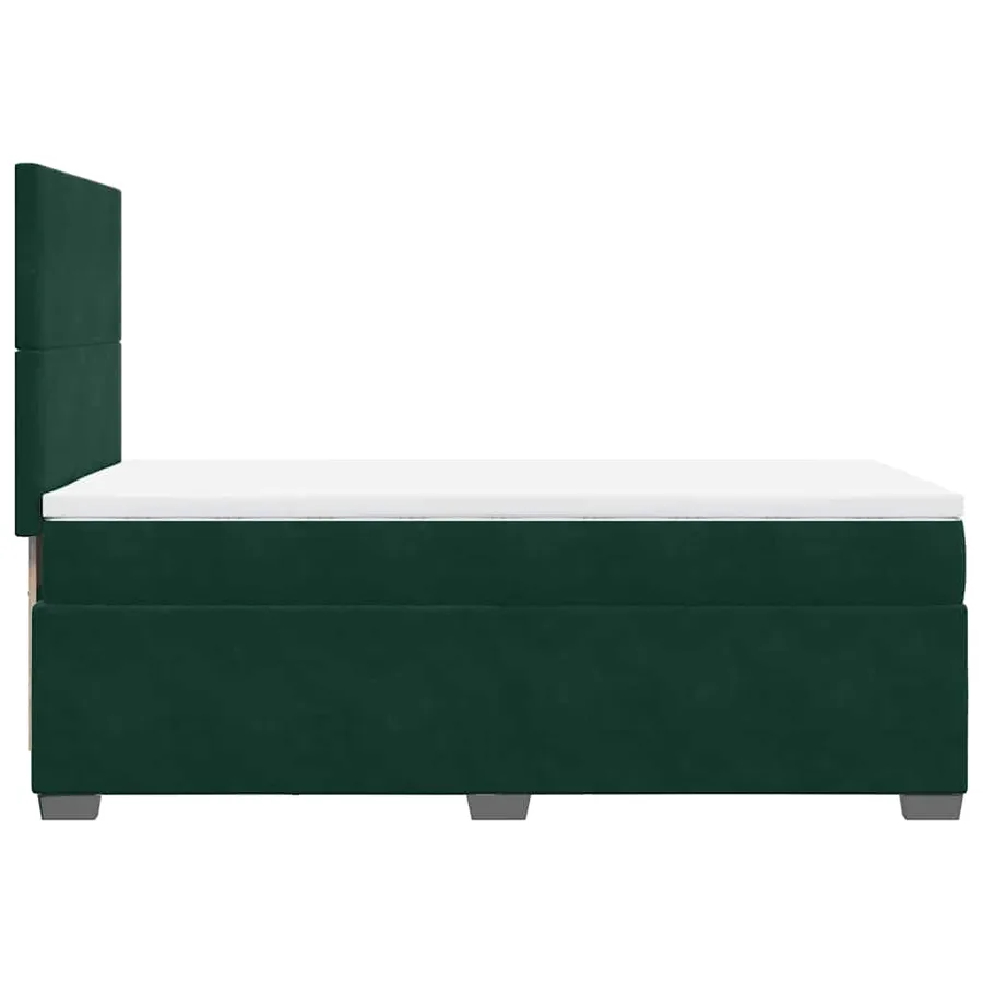 Sommier à lattes de lit et matelas Vert foncé 80x200 cm Velours - 12