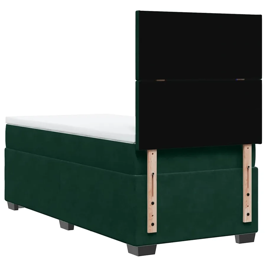 Sommier à lattes de lit et matelas Vert foncé 80x200 cm Velours - 13