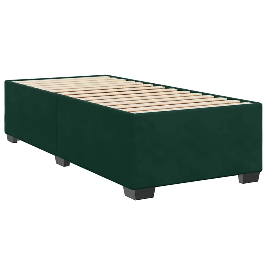 Sommier à lattes de lit avec matelas Vert foncé 90x190 cm - 5