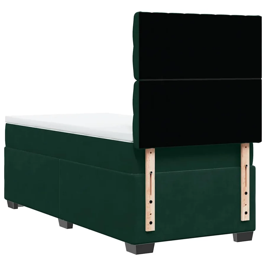 Sommier à lattes de lit et matelas Vert foncé 80x200 cm Velours - 13