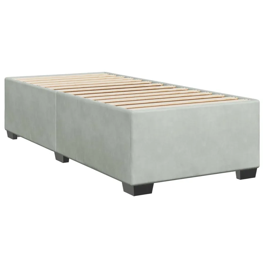 Sommier à lattes de lit et matelas Gris clair 80x200 cm Velours - 8