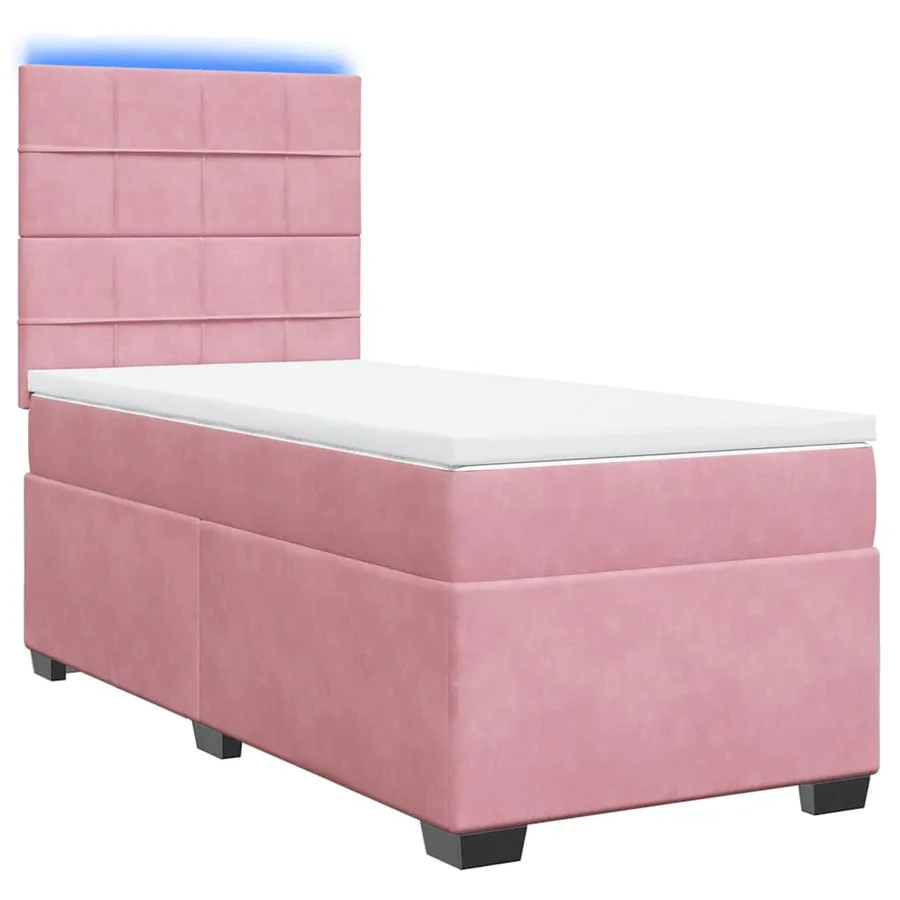 Sommier à lattes de lit et matelas Rose 80x200 cm Velours - 3