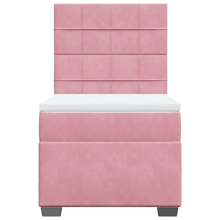 Sommier à lattes de lit et matelas Rose 80x200 cm Velours - 7