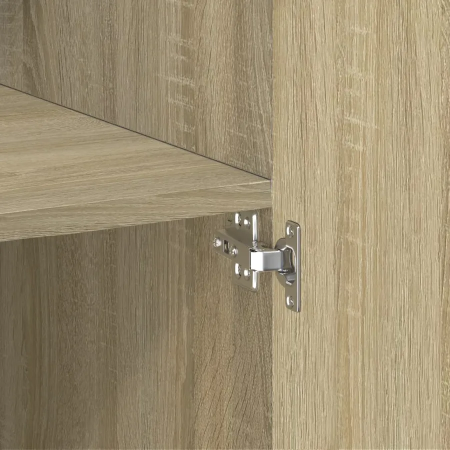 Buffet haut chêne sonoma 80x42,5x249 cm bois d'ingénierie - 10