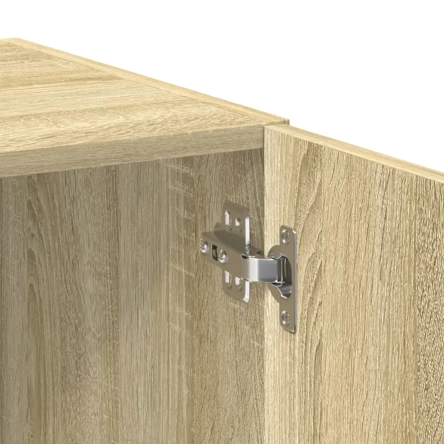 Buffet haut chêne sonoma 80x42,5x249 cm bois d'ingénierie - 9