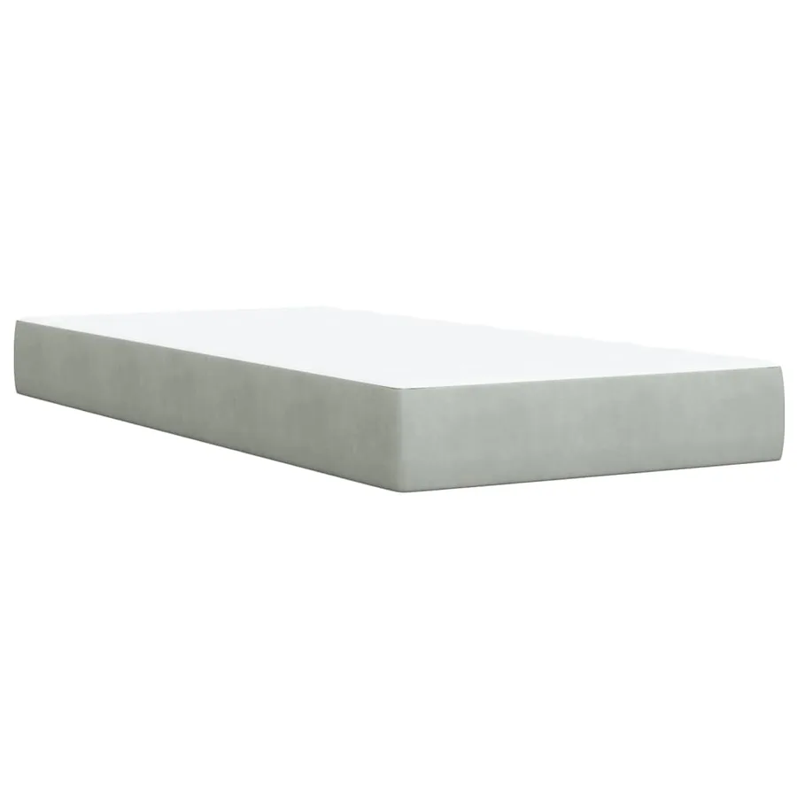 Sommier à lattes de lit et matelas Gris clair 80x200 cm Velours - 12