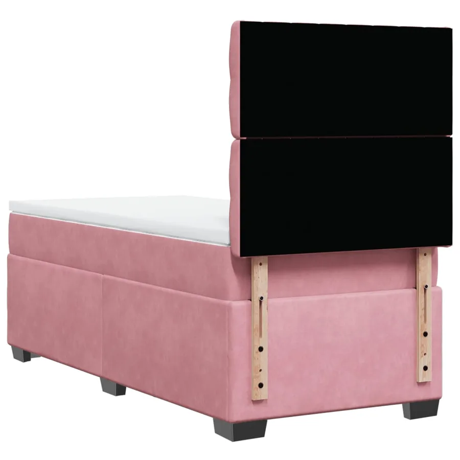 Sommier à lattes de lit avec matelas Rose 90x190 cm Velours - 10