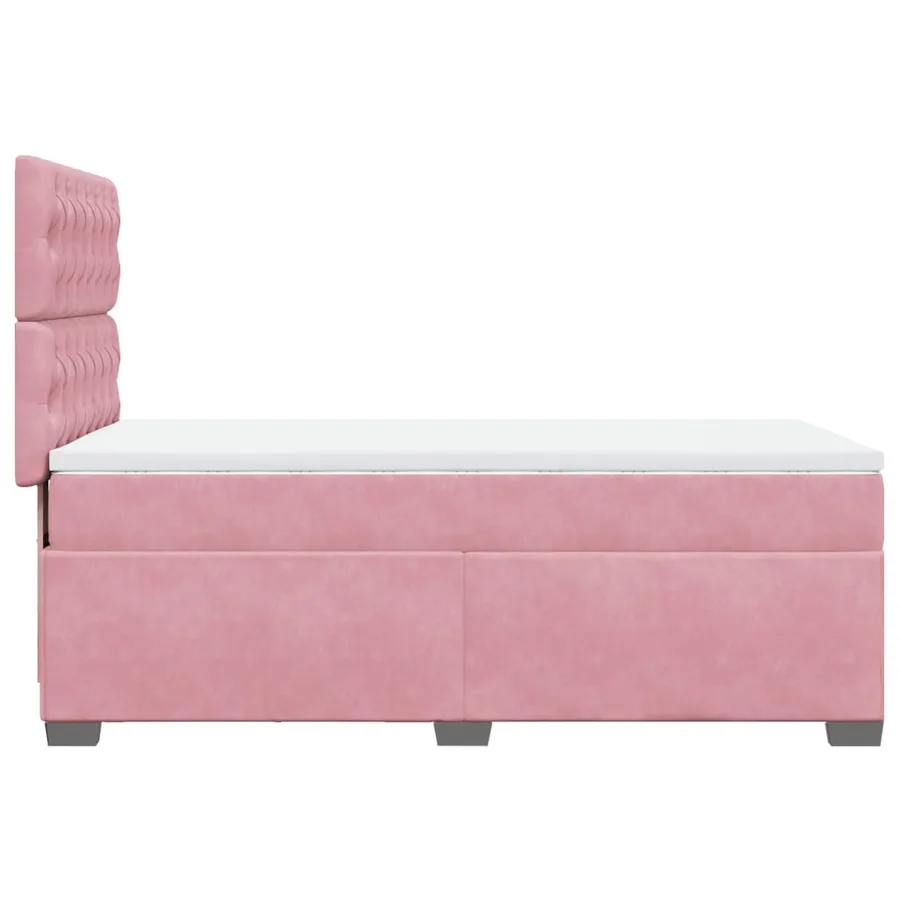 Sommier à lattes de lit avec matelas Rose 90x190 cm Velours - 9