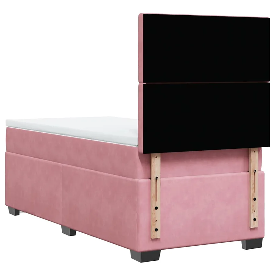 Sommier à lattes de lit avec matelas Rose 90x190 cm Velours - 13