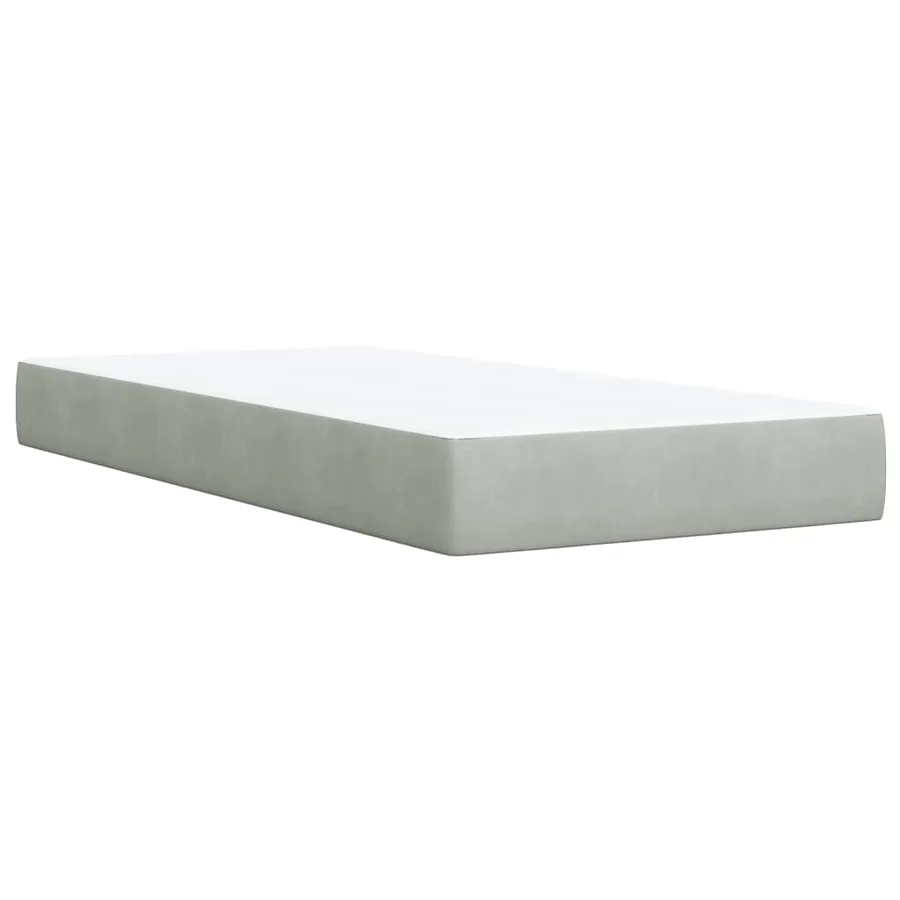 Sommier à lattes de lit et matelas Gris clair 80x200 cm Velours - 8