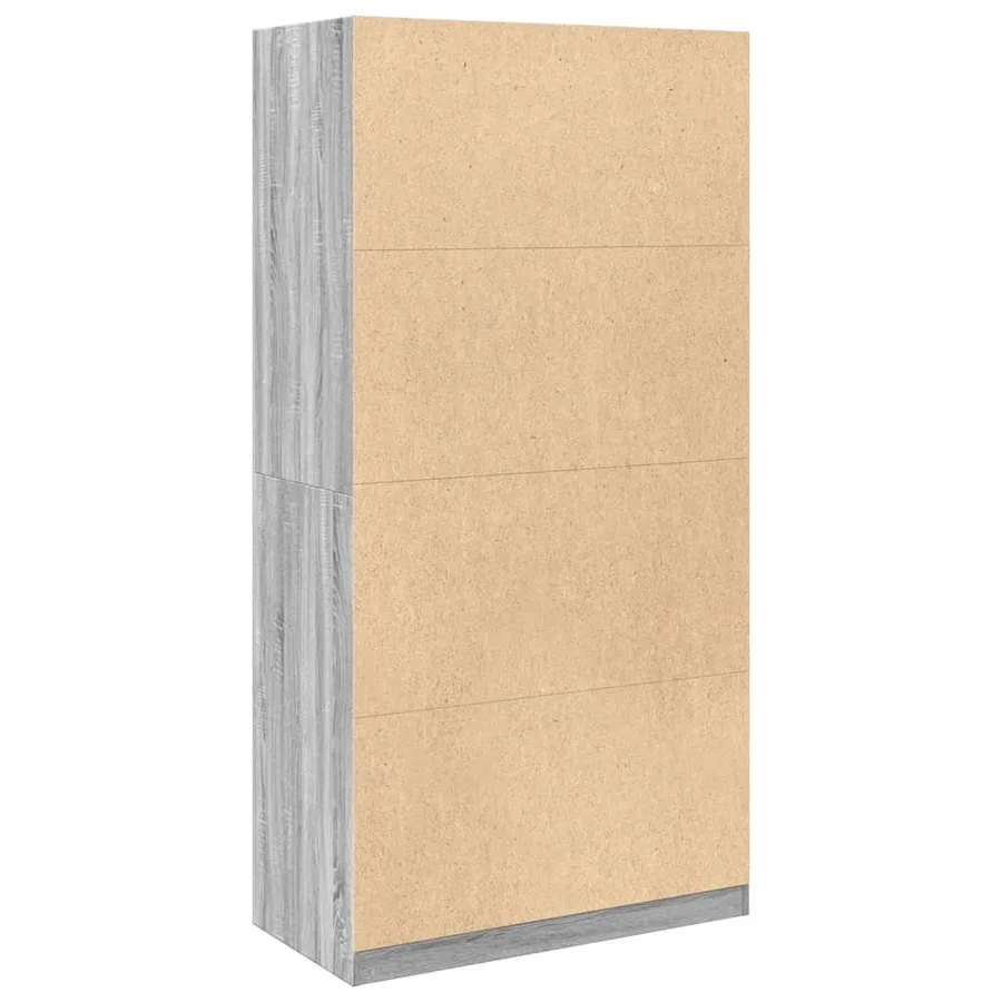 Garde-robe sonoma gris 100x50x200 cm bois d'ingénierie - 6