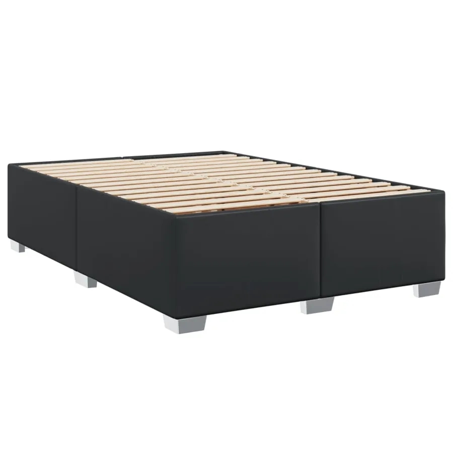 Cadre de lit sans matelas noir 160x200 cm similicuir - 6