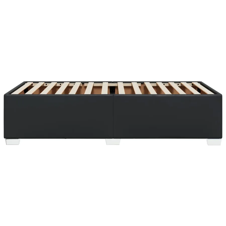Cadre de lit sans matelas noir 80x200 cm similicuir - 5