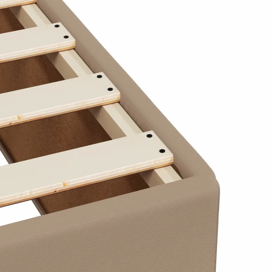 Cadre de lit sans matelas cappuccino 100x200 cm similicuir - 7