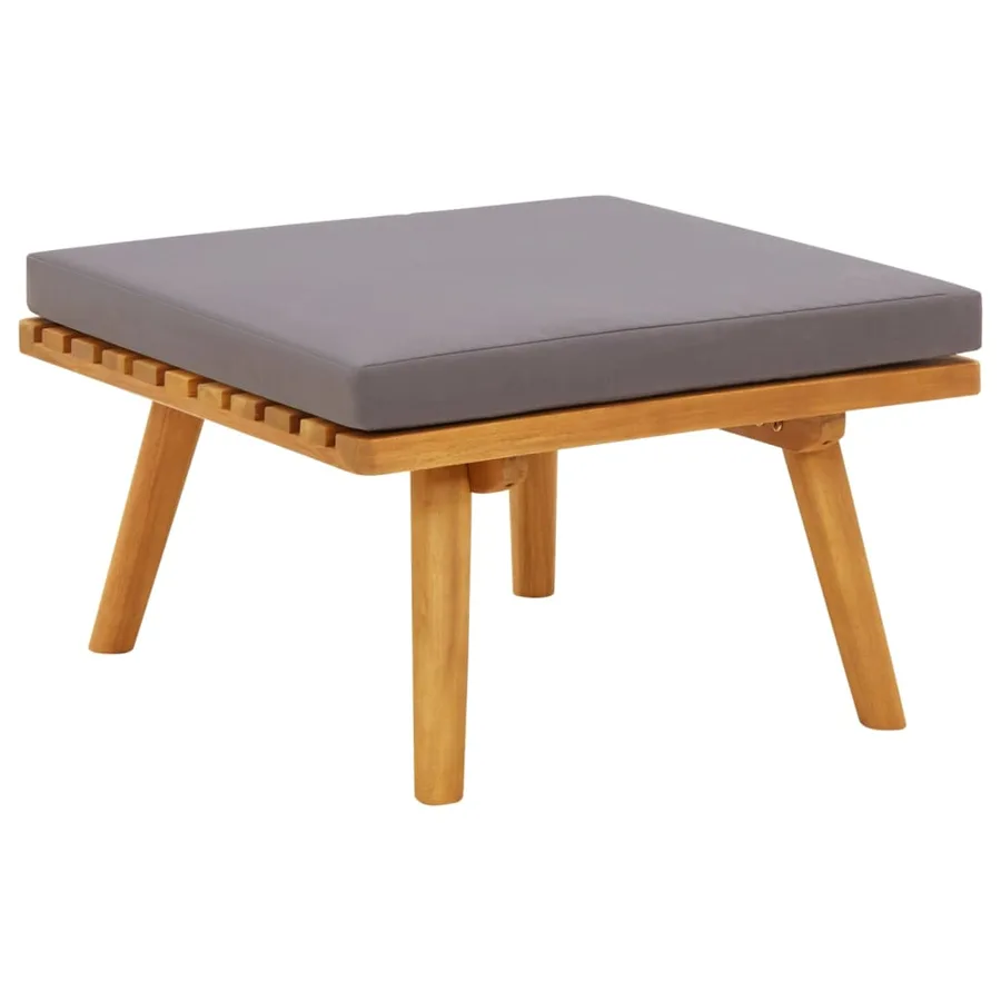 Salon de jardin 8 pcs avec coussins Bois d'acacia solide - 7