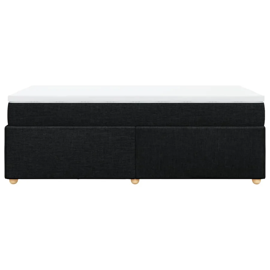 Sommier à lattes de lit avec matelas Noir 90x190 cm Tissu - 8