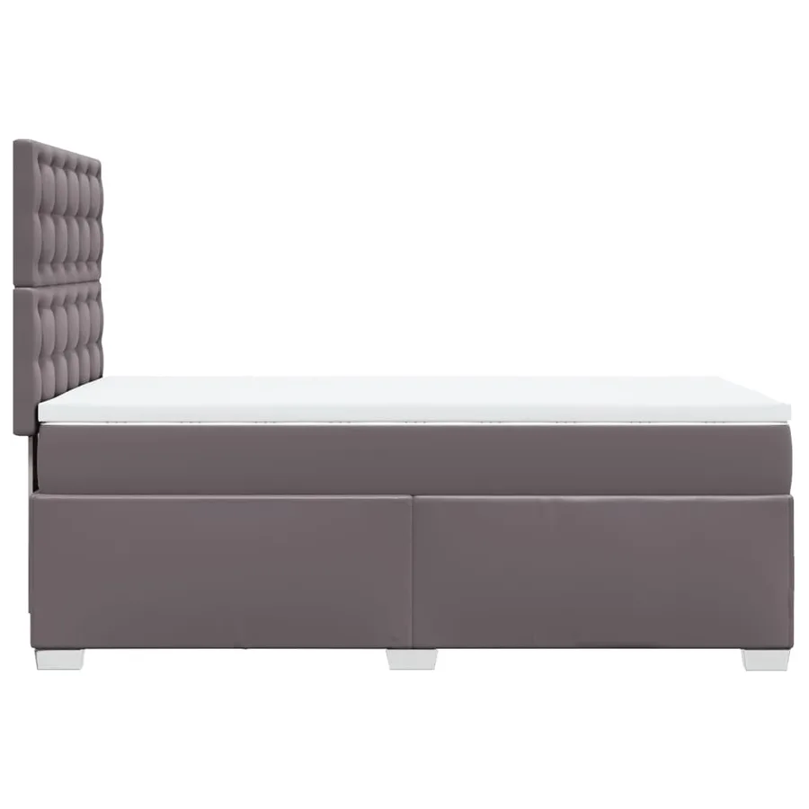 Sommier à lattes de lit avec matelas Gris 100x200 cm Similicuir - 11