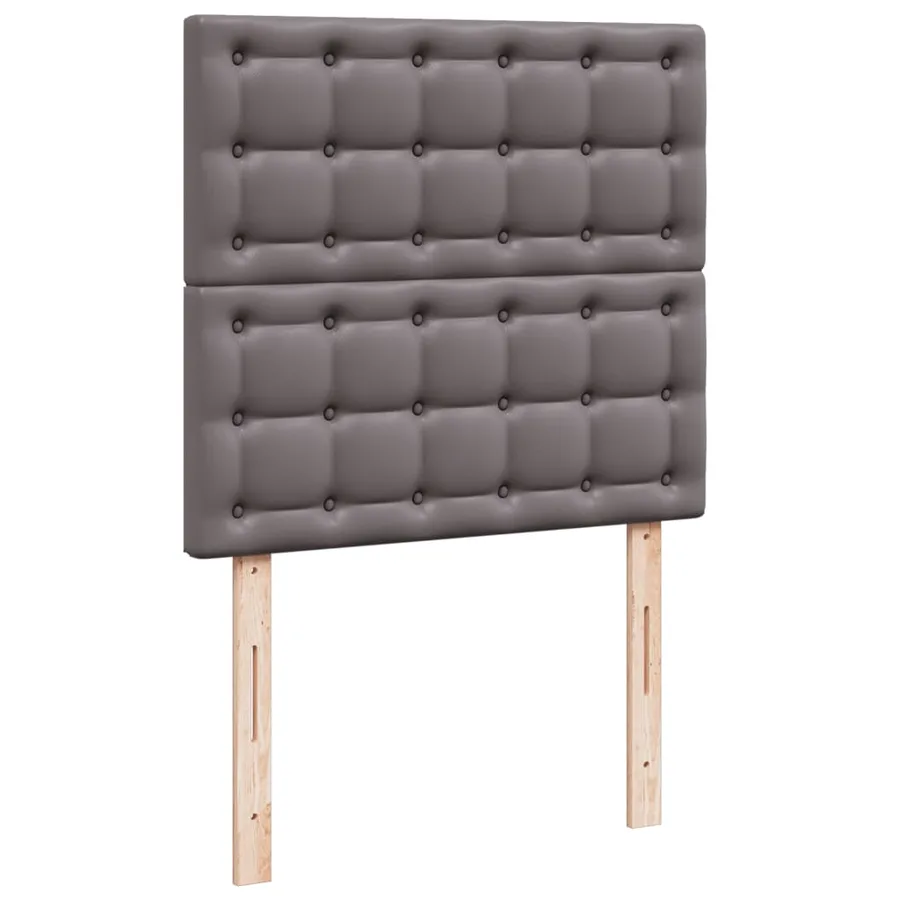 Sommier à lattes de lit avec matelas Gris 100x200 cm Similicuir - 7