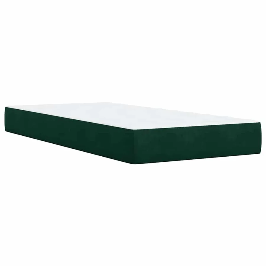 Sommier à lattes de lit avec matelas Vert foncé 90x200 cm - 12