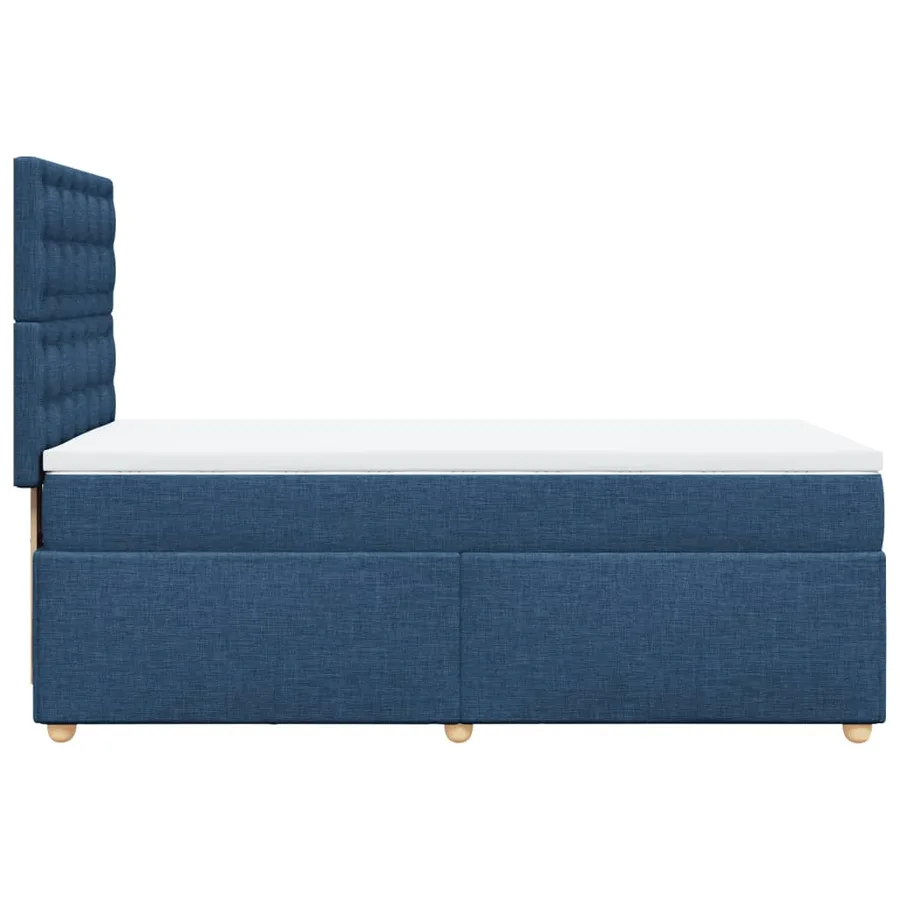 Sommier à lattes de lit avec matelas Bleu 80x200 cm Tissu - 7