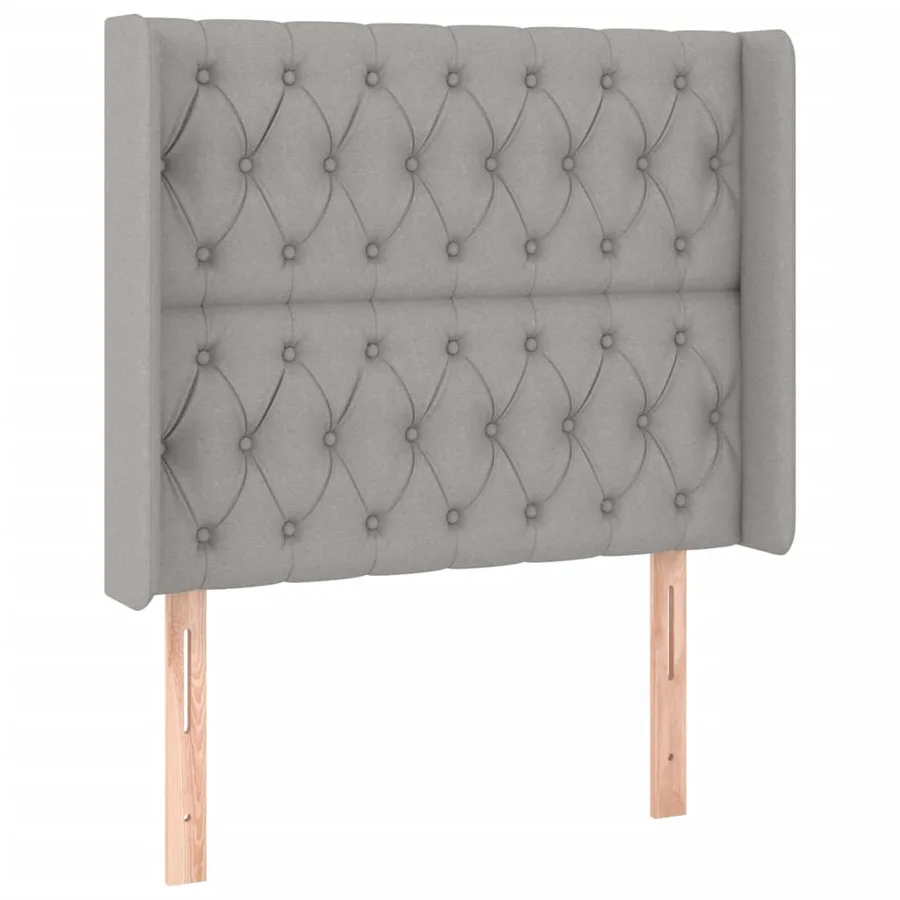 Sommier à lattes de lit matelas LED Gris clair 100x200 cm Tissu - 7