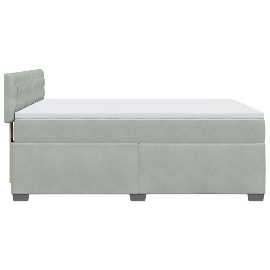 Sommier à lattes de lit et matelas Gris clair 160x200cm Velours - 7