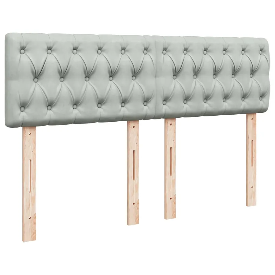 Sommier à lattes de lit et matelas Gris clair 160x200cm Velours - 9